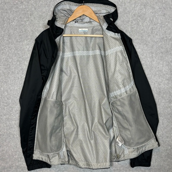 Columbia EvaPOURation Waterproof Breathable Rain Jacket-Black-Men Size Medium - Picture 4 of 11